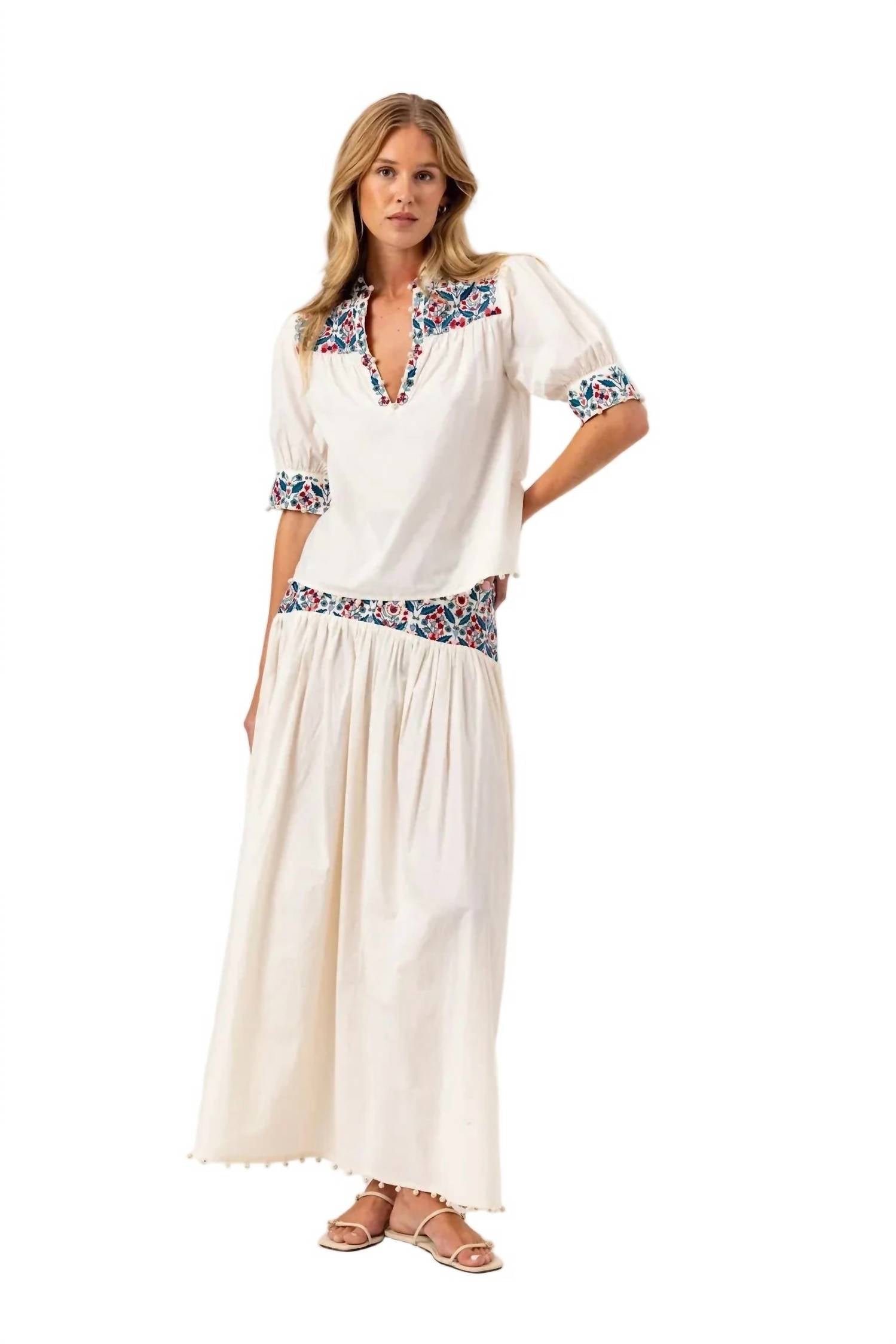 Sundays - Gwen Floral Embroidery Skirt