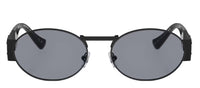 Versace - Oval Metal Sunglasses with Grey Lens