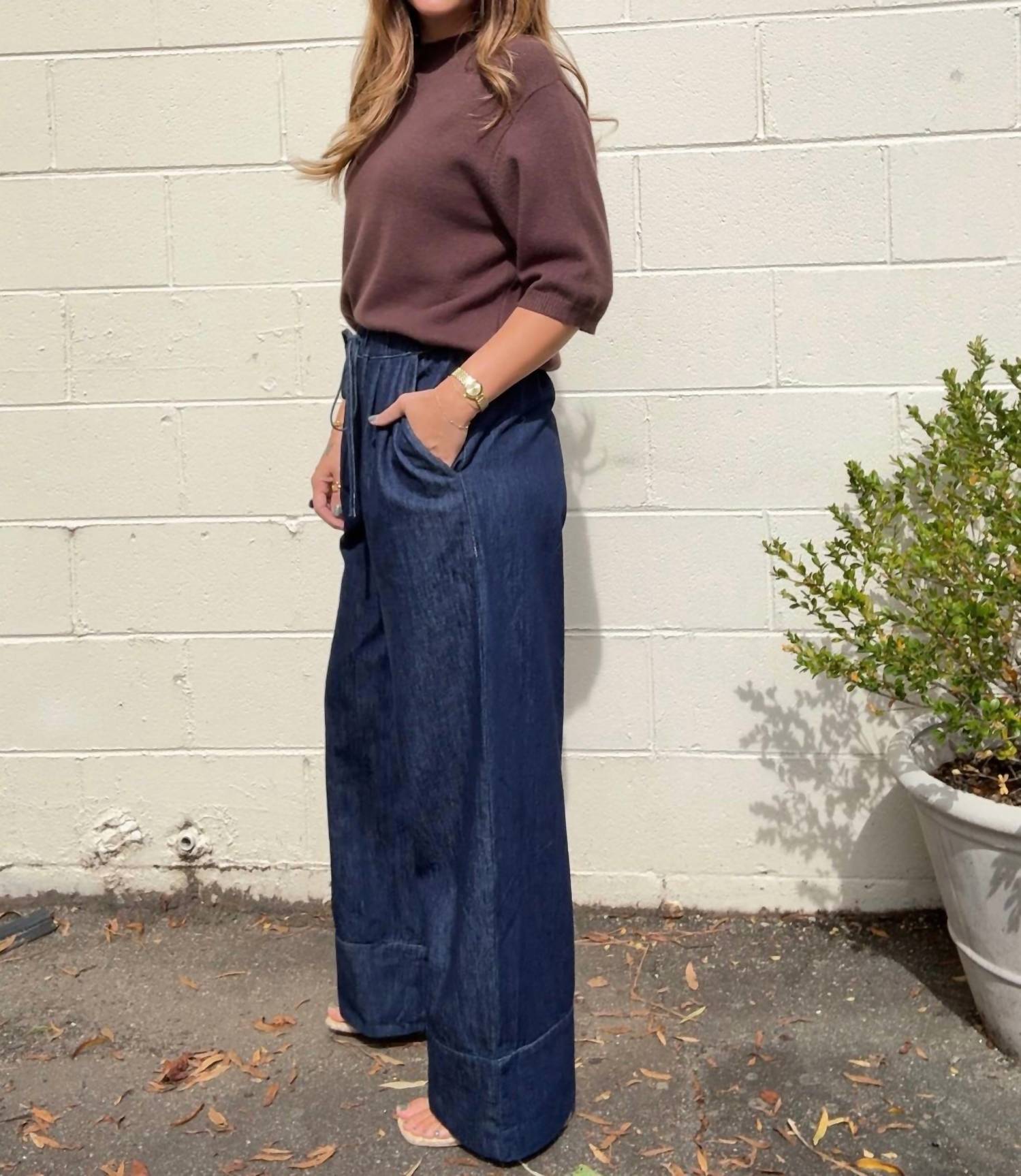 Crescent - Katie Wide Leg Denim Pants