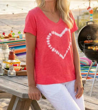 Escape - Destination Heart V-neck Tee - Plus