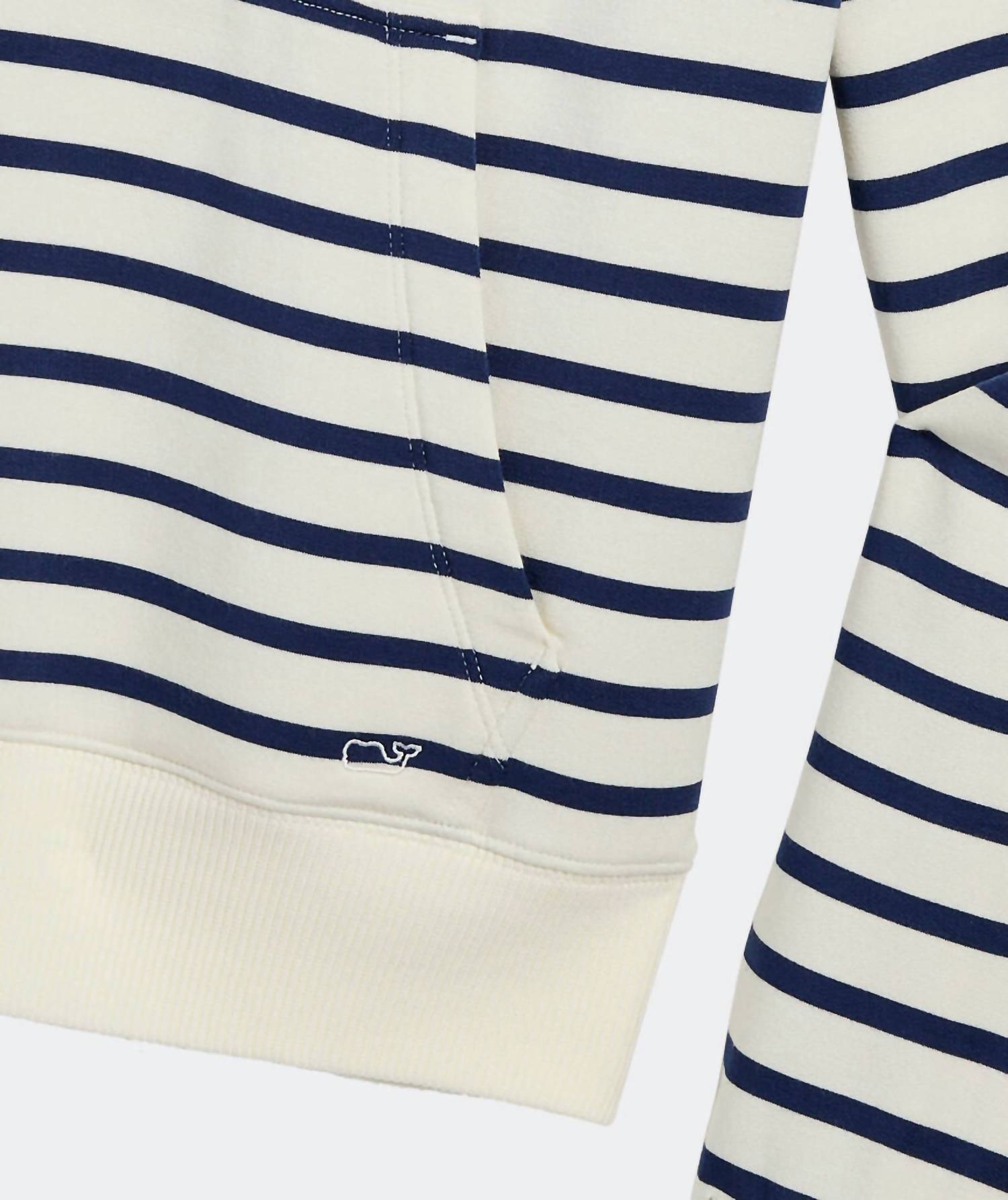 vineyard vines Dreamcloth Relaxed Hoodie in stripe nautical navy - women's top - view 5