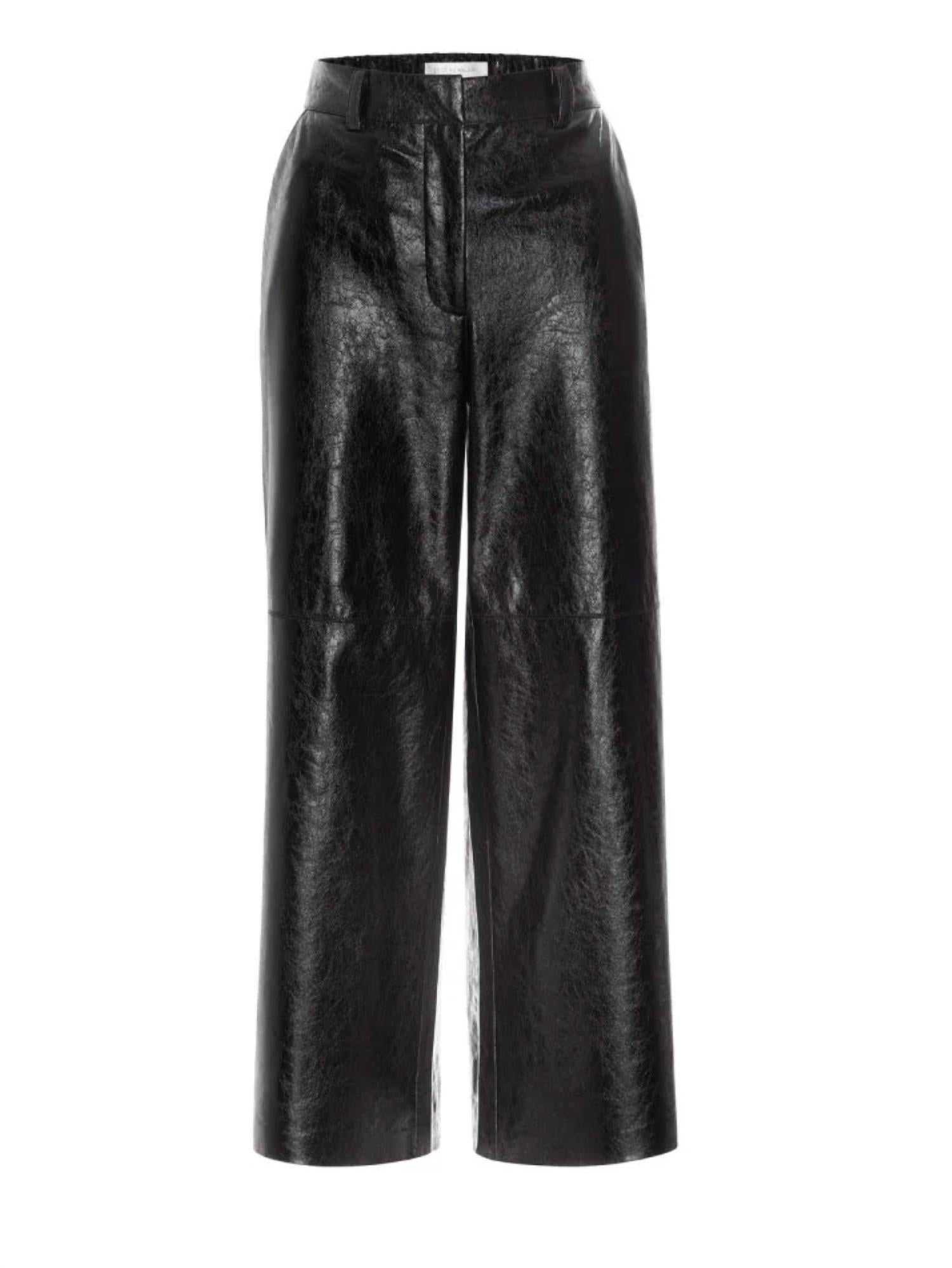 Brochu Walker Teo Wide Leg Pant in black metallic - women's pants - detail view
