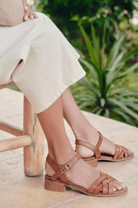 Penelope Chilvers - Women's Heeled Shepherdess Leather Sandal