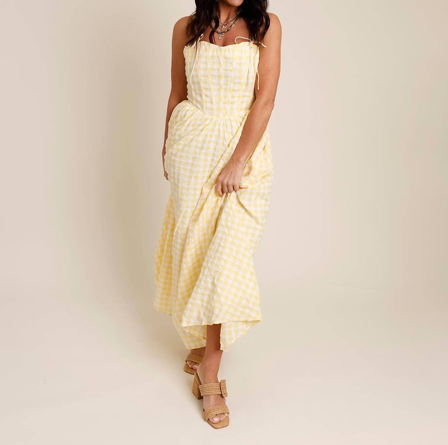 Line And Dot - Junie Corset Midi Dress