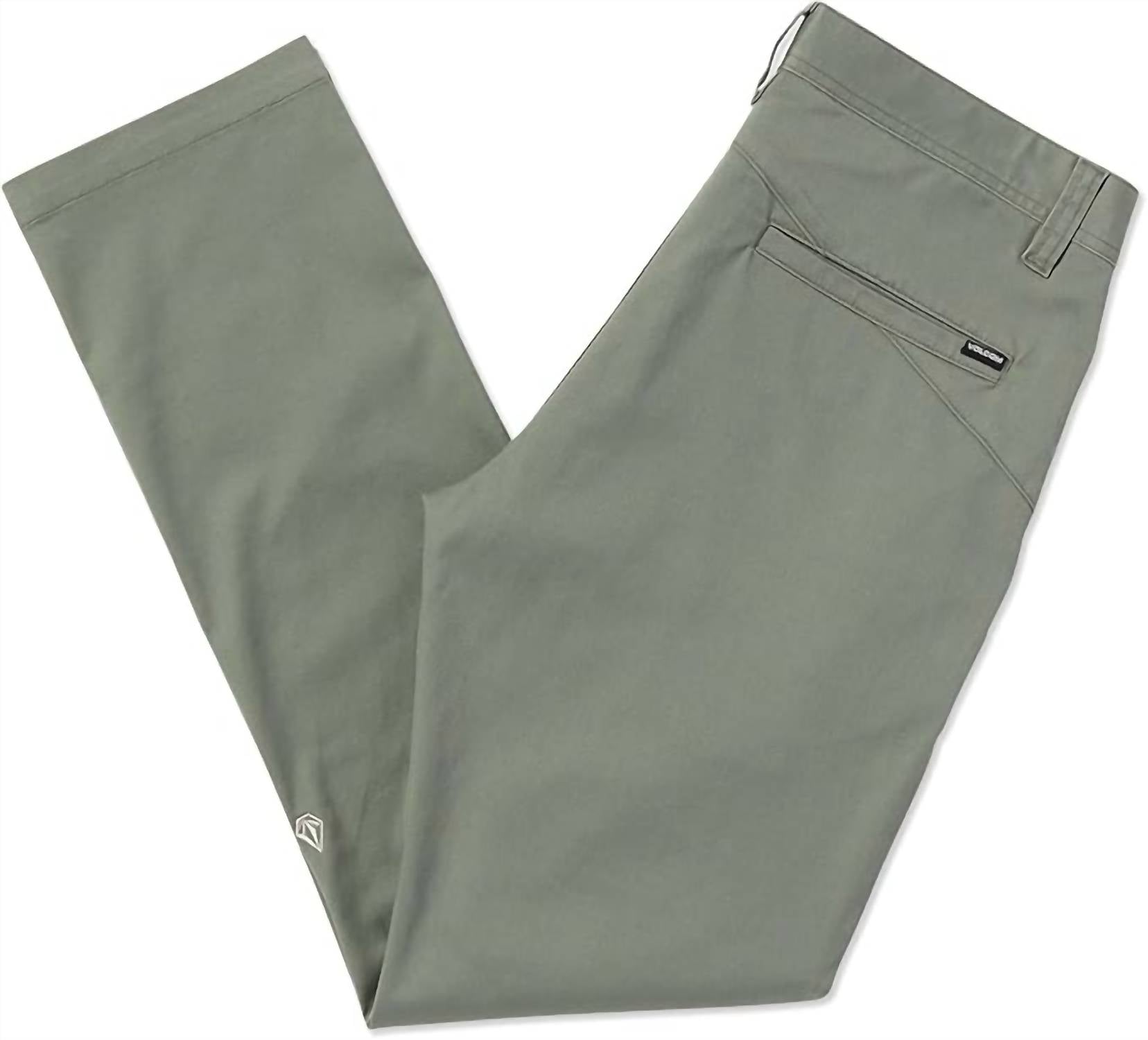 VOLCOM Men's Frickin Slim Stretch Pants in agave - men's pants - detail view