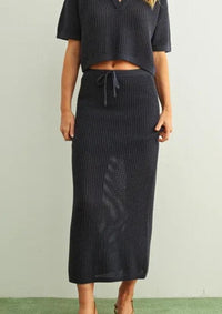 Miou Muse - Alexa Crochet Midi Skirt