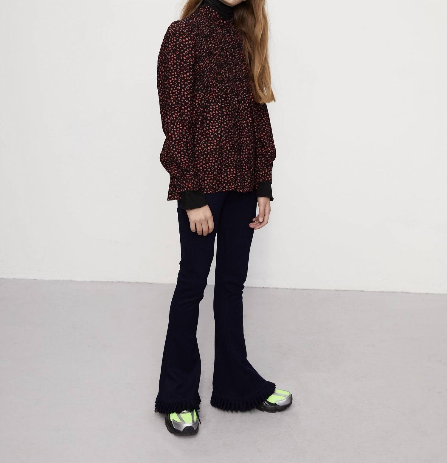 Les Coyotes De Paris - Girl's Cali Animal Print Blouse