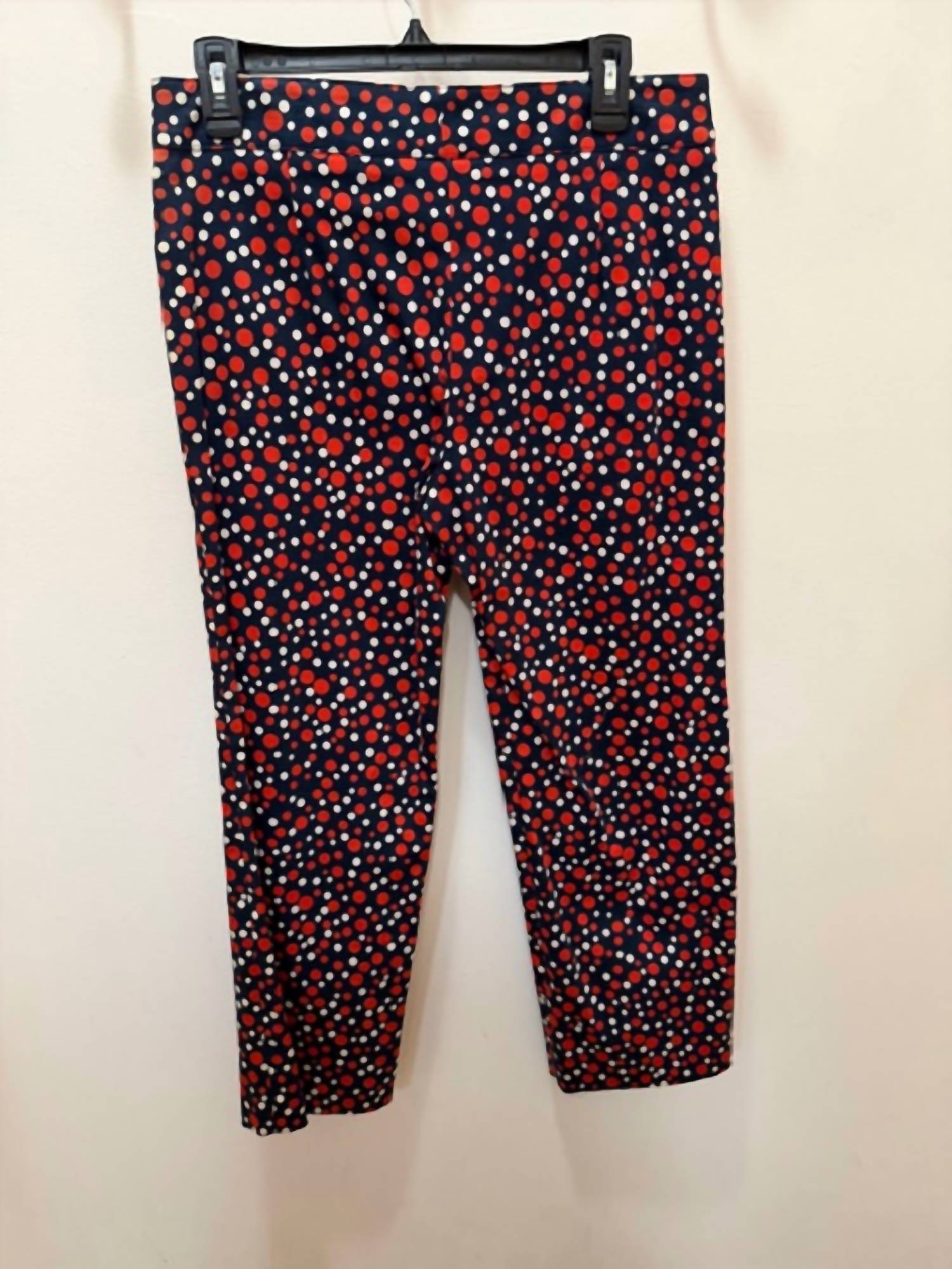 F.L. Malik Women's Bon Voyage Ankle Pant in navy with red and white dots - women's pants