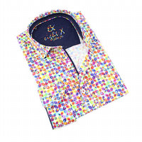 Eight X - Men's Colorful Bloom Button Down Shirt