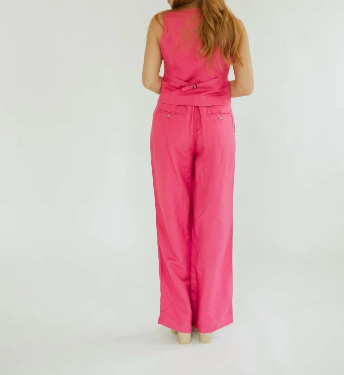 Elan - Jess Pleated Linen Pants