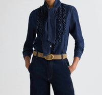 TWP Connor Shirt in indigo resin - women's blouse