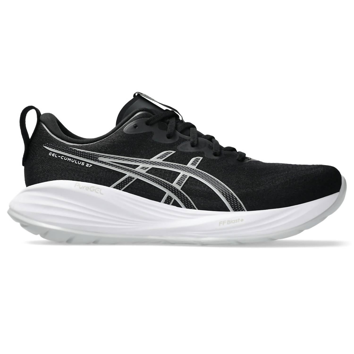 ASICS Men's Cumulus 27 Running Shoes in black white - men's shoe - view 5