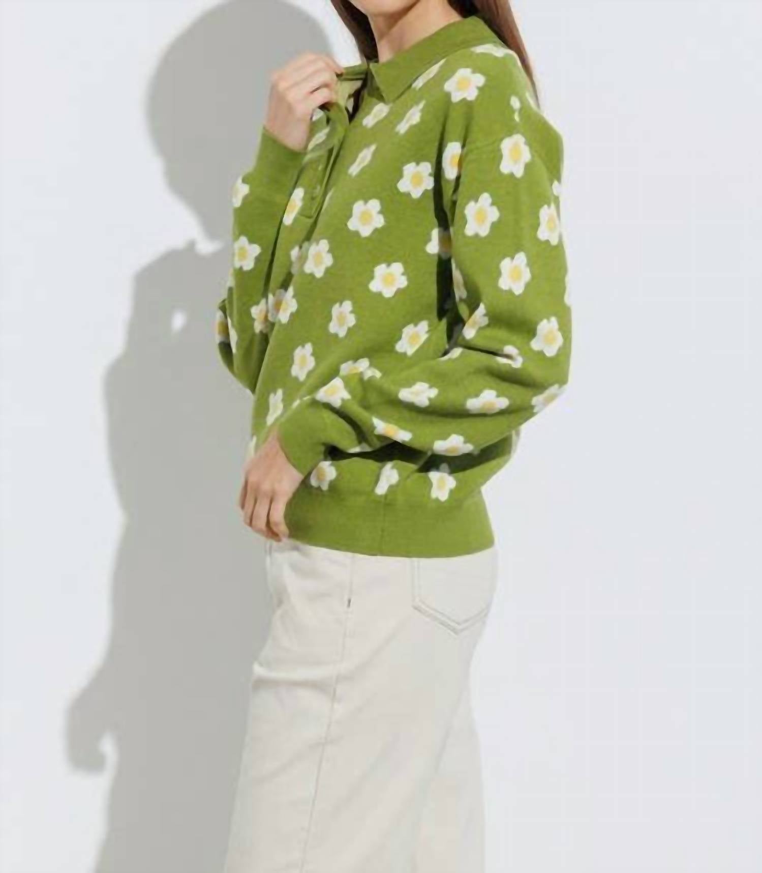 Polagram - Far Out Floral Sweater Top