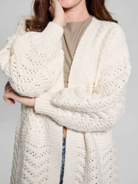 Guess - Valeria Mixed-stitch Long Cardigan