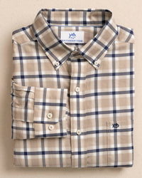 SOUTHERN TIDE Beachrock Plaid Skipjack Sport Shirt in sandstone khaki - men's shirt - view 4