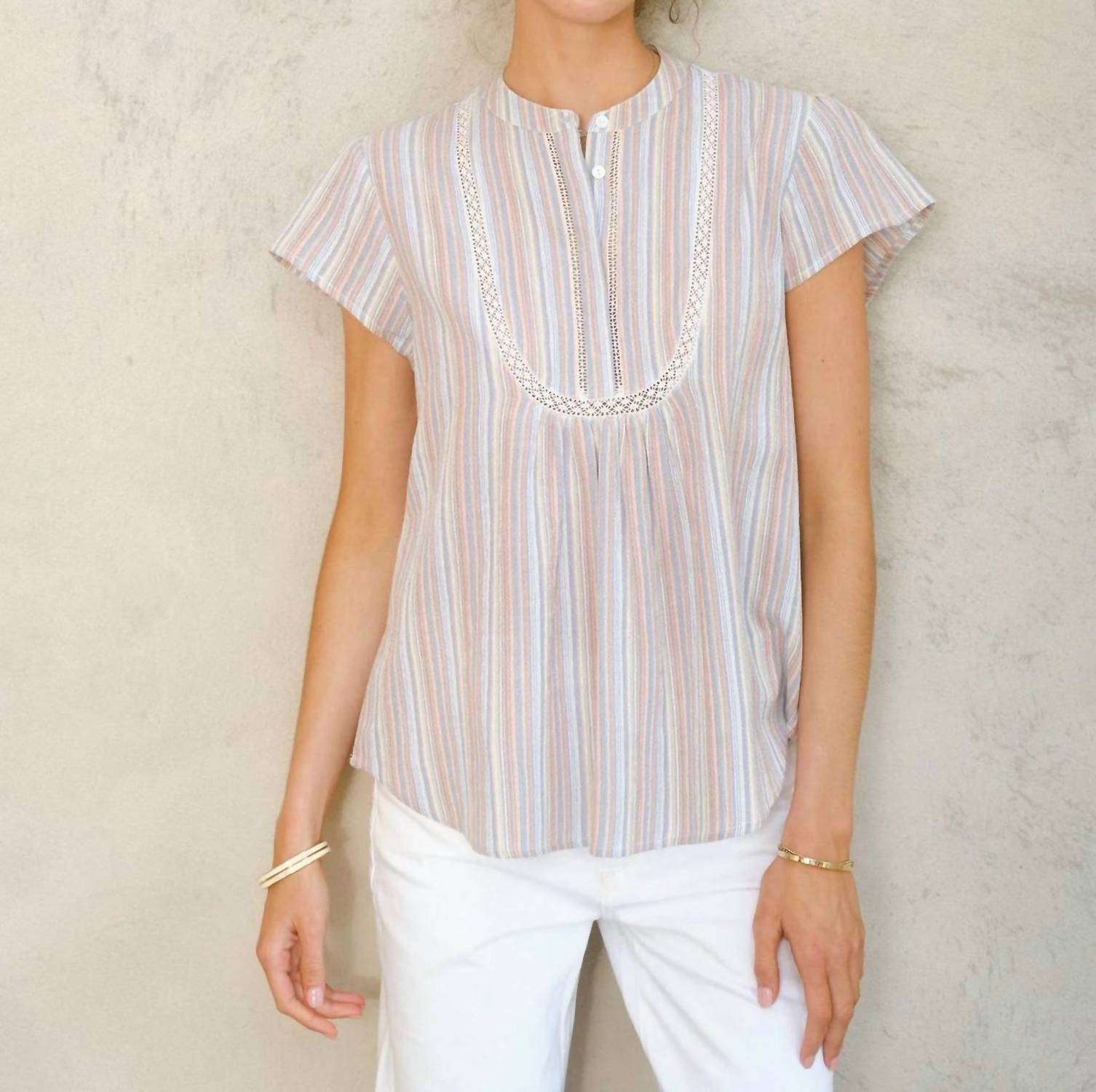 M.A.B.E. - Freya Capped Sleeve Top