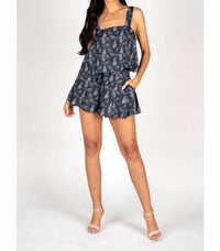 Sincerely Ours Pixie Watercolor Tiger Tank Top in navy - women's tank top