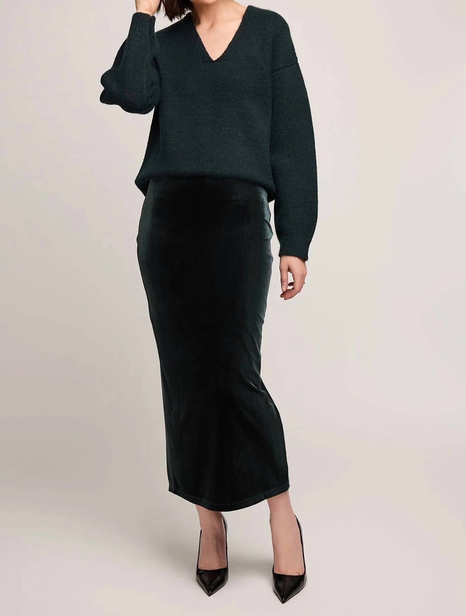 Gentle Fawn - Dahlia Velvet Column Skirt