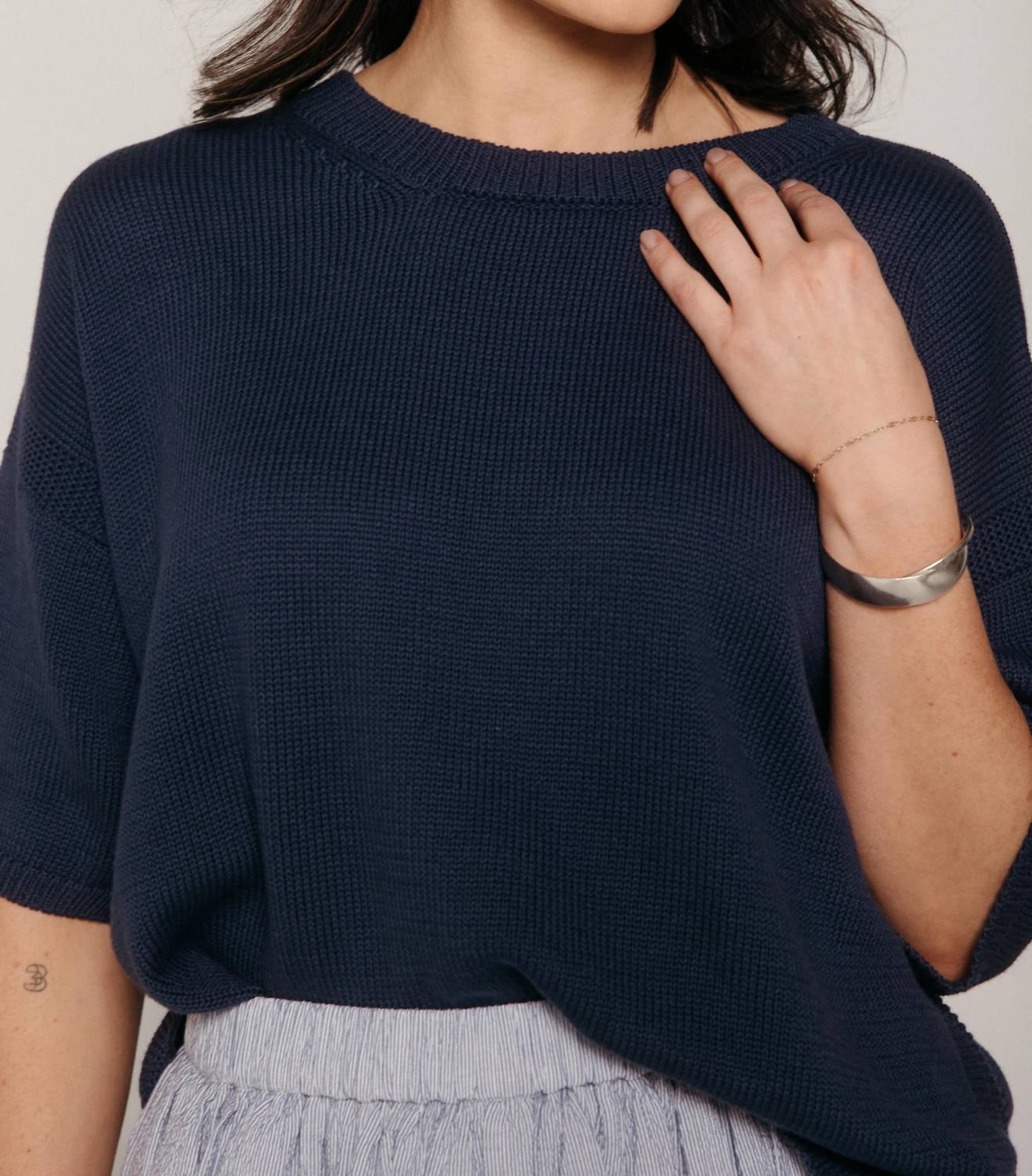 Bibi - Lisa Boxy Knitted Top