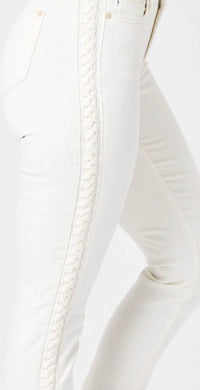 Judy Blue - Mid Rise Braided Jeans