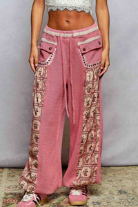 Pol - Elastic Band Patch Stud Detail Jogger Pants