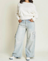 Oliver Logan Madison Wide Leg Cargo Jeans in hotel california - women's pants - view 5