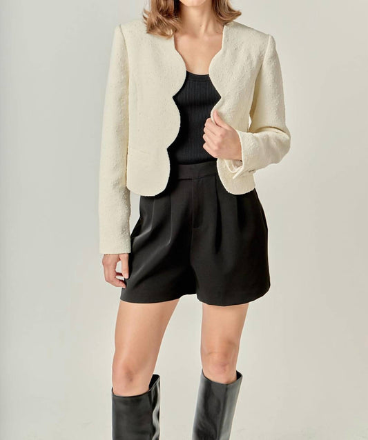Endless Rose - Day To Night Scallop Trim Blazer