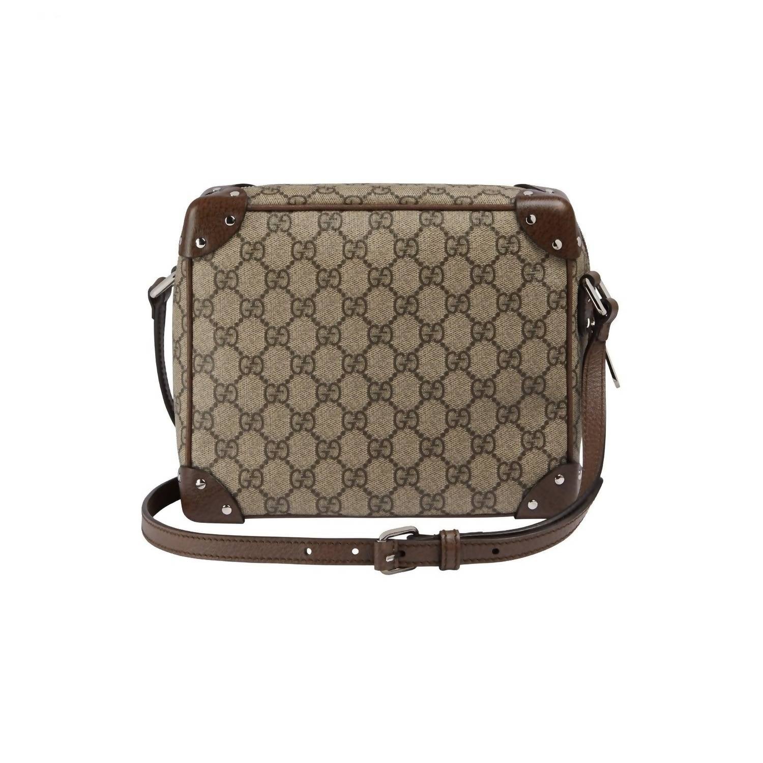 Gucci - Men's Gg Supreme Shoulder Bag With Leather Details
