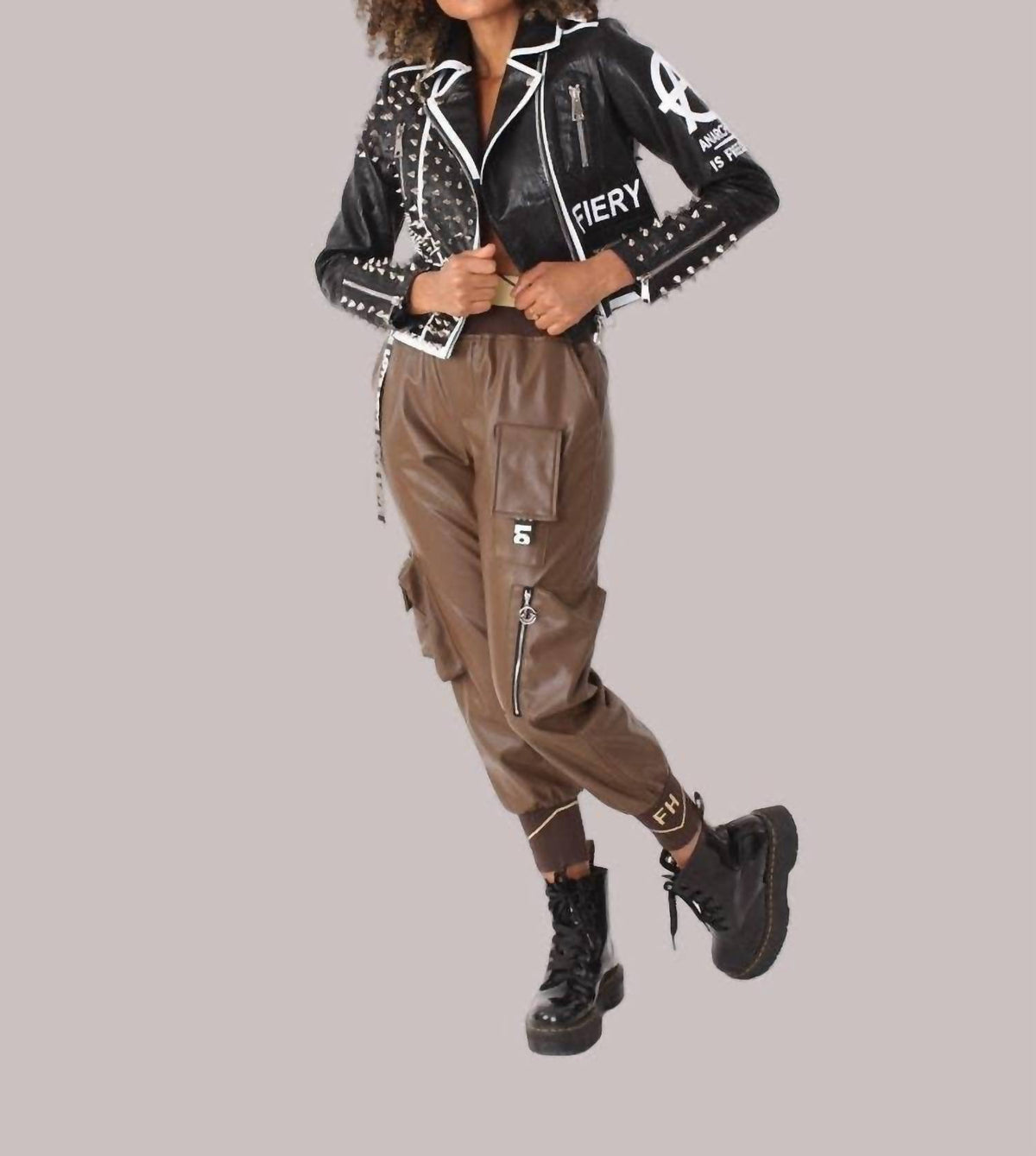 For Her Nyc - Studded Leather Jacket