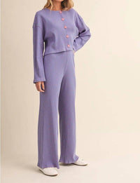 Klesis - Striped Sweater And Pants Set