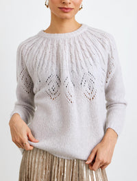 Bella Dahl Relaxed Sweater in frosted oat 1 - women's sweater