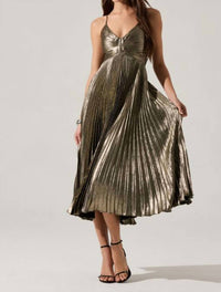 ASTR Blythe Dress in black gold - women's dress