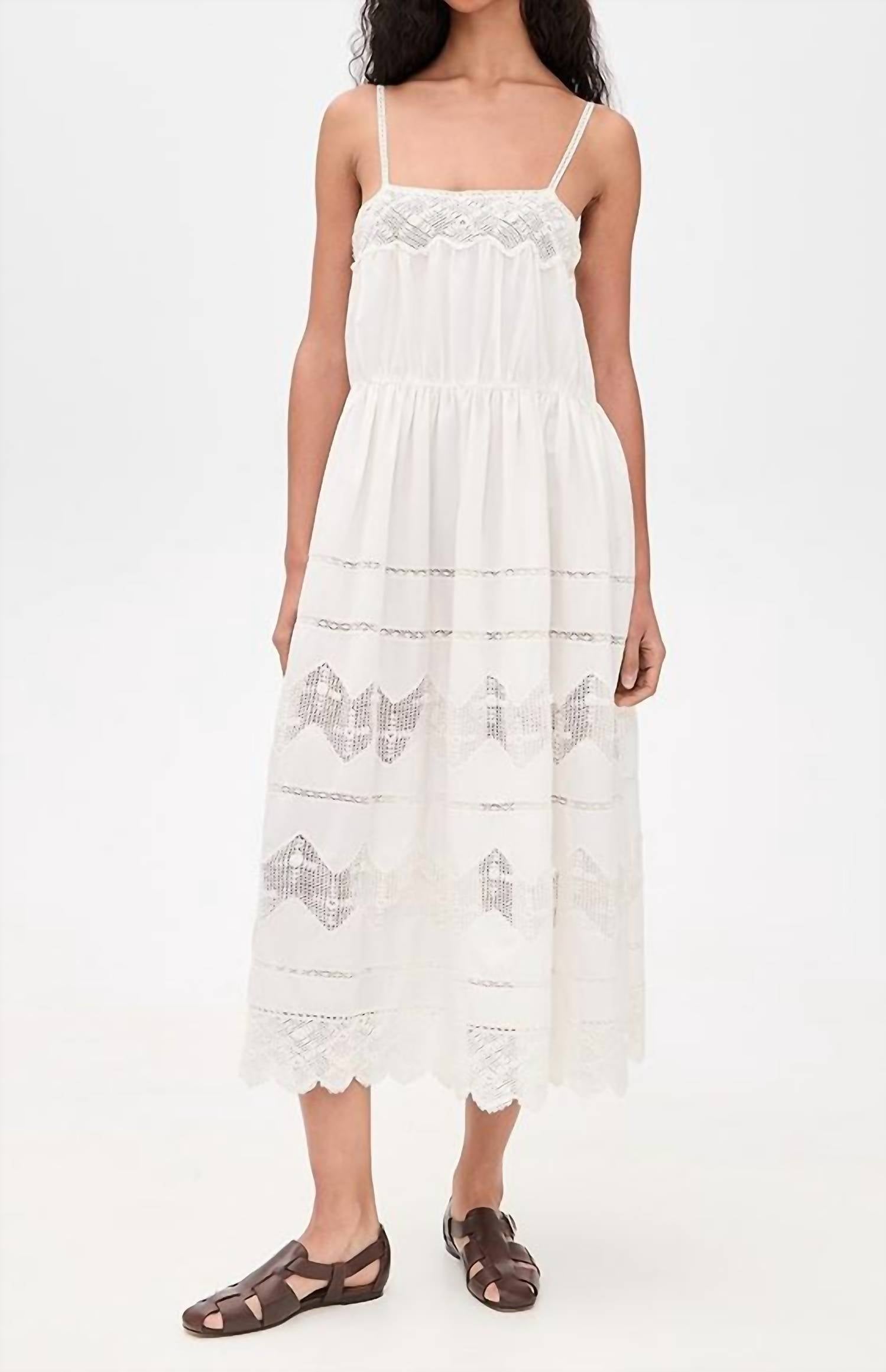 The Great. - The Rosette Crochet Dress
