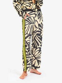 LE SUPERBE BOHEMIAN RHAPSODY BEACH BOXER PANTS in zebra leaf - women's pants