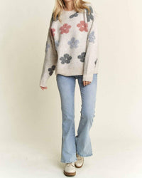 Madelyn - Puff Flower Sweater