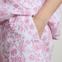The Sleep Code - Women's Printed Floral Cotton Short Pj Set