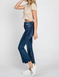 Petra153 - Mid Rise Crop Bootcut Jeans