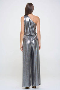 Reneec. - One Shoulder Wide Leg Jumpsuit