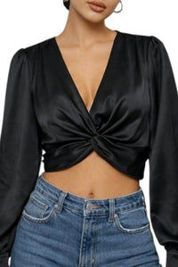 Spring + Mercer - Cropped Twist Front Top