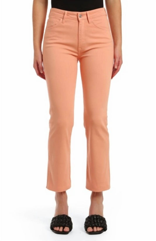 Mavi - High Waist Raw Hem Crop Flare Jeans