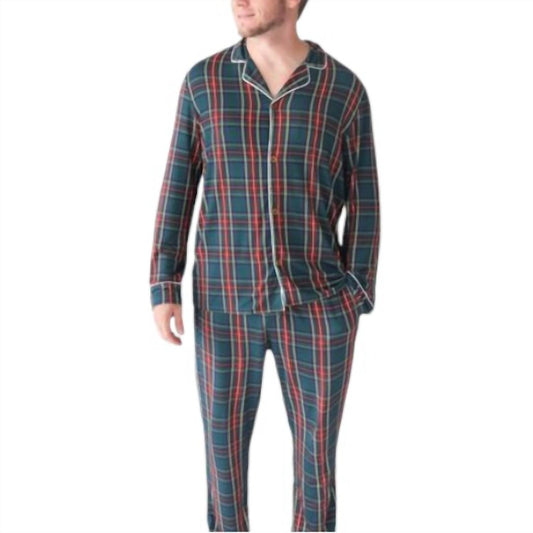 Posh Peanut - Men’s Plaid Long Sleeve & Relaxed Long Pajama Pants