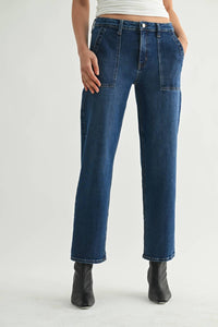 Just Black Denim - Utility Pocket Straight Jeans