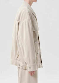 AGOLDE Reworked Wayne Jacket in rice grass - women's jacket - detail view