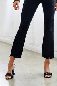 KanCan Carver High Rise Slim Straight Jeans in black - women's jeans - alternate view