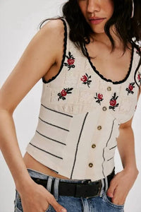 Free People - Knit Rose Bud Top
