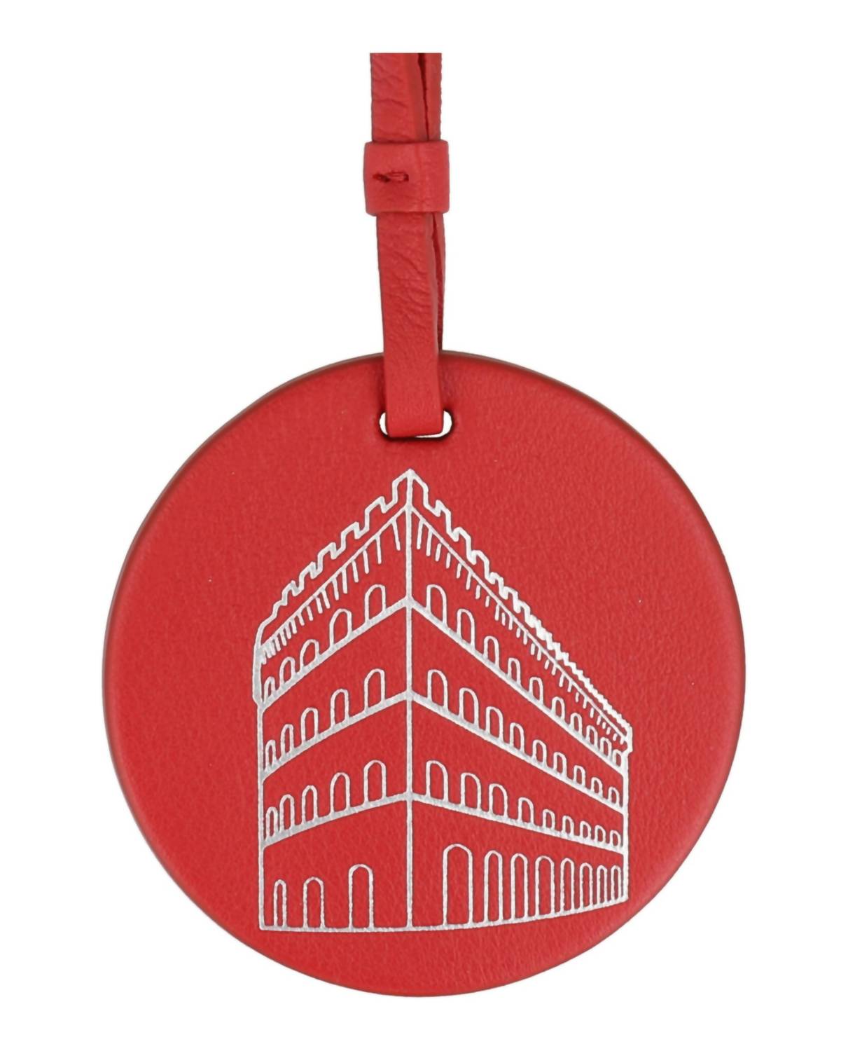 Salvatore Ferragamo Embossed Palazzo Spini Feroni Leather Charm in red - women's item - alternate view