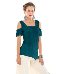 Oh My Gauze! Dana Cotton Top in pine - women's blouse - alternate view