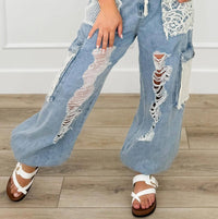 Pol - Doing Perfect High-rise Cotton Cargo Joggers