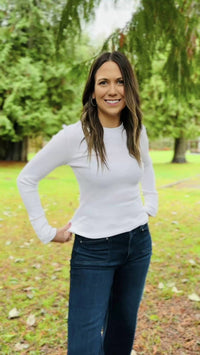 Michael Stars - Willa Crew Tee With Button Cuff