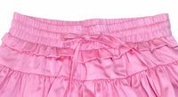 Day + Moon - Tiered satin skort with ties